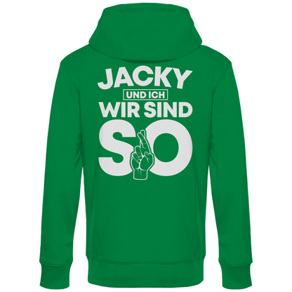 Jacky und ich wir sind so Jack Daniels - Unisex Hoodie Kelly Green