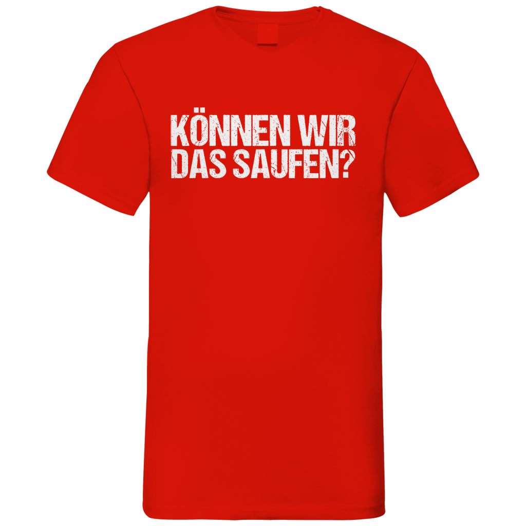 Können wir das saufen? - Herren V-Neck Shirt Red