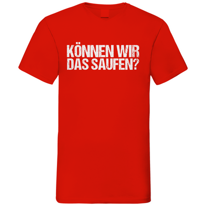 Können wir das saufen? - Herren V-Neck Shirt Red