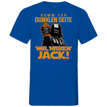 Komm zur dunklen Seite wir haben Jack Darth Vader - Herren V-Neck Shirt Royal Blue
