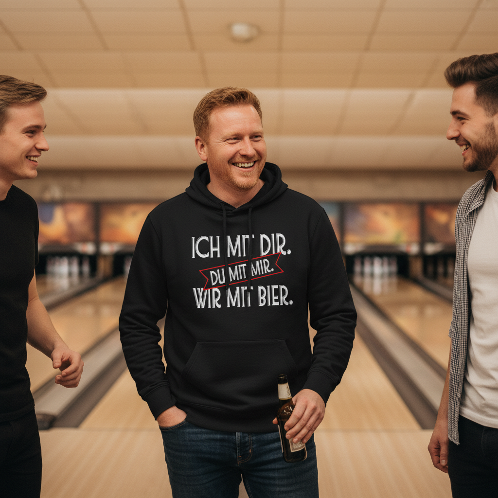 Ich mit dir. Du mit mir. Wir mit Bier. - Unisex Hoodie