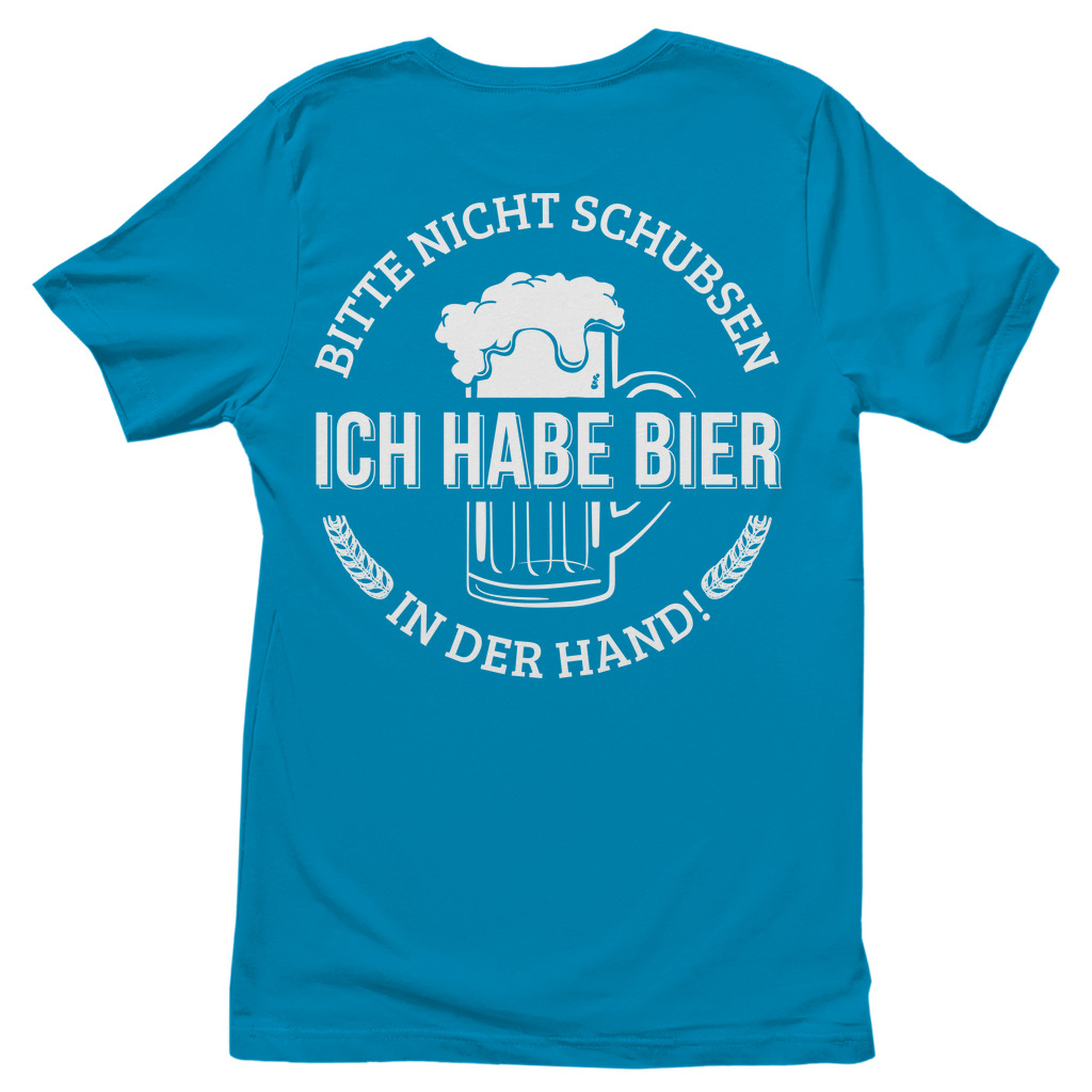 Bitte nicht schubsen ich habe Bier in der Hand - Damenshirt Atoll