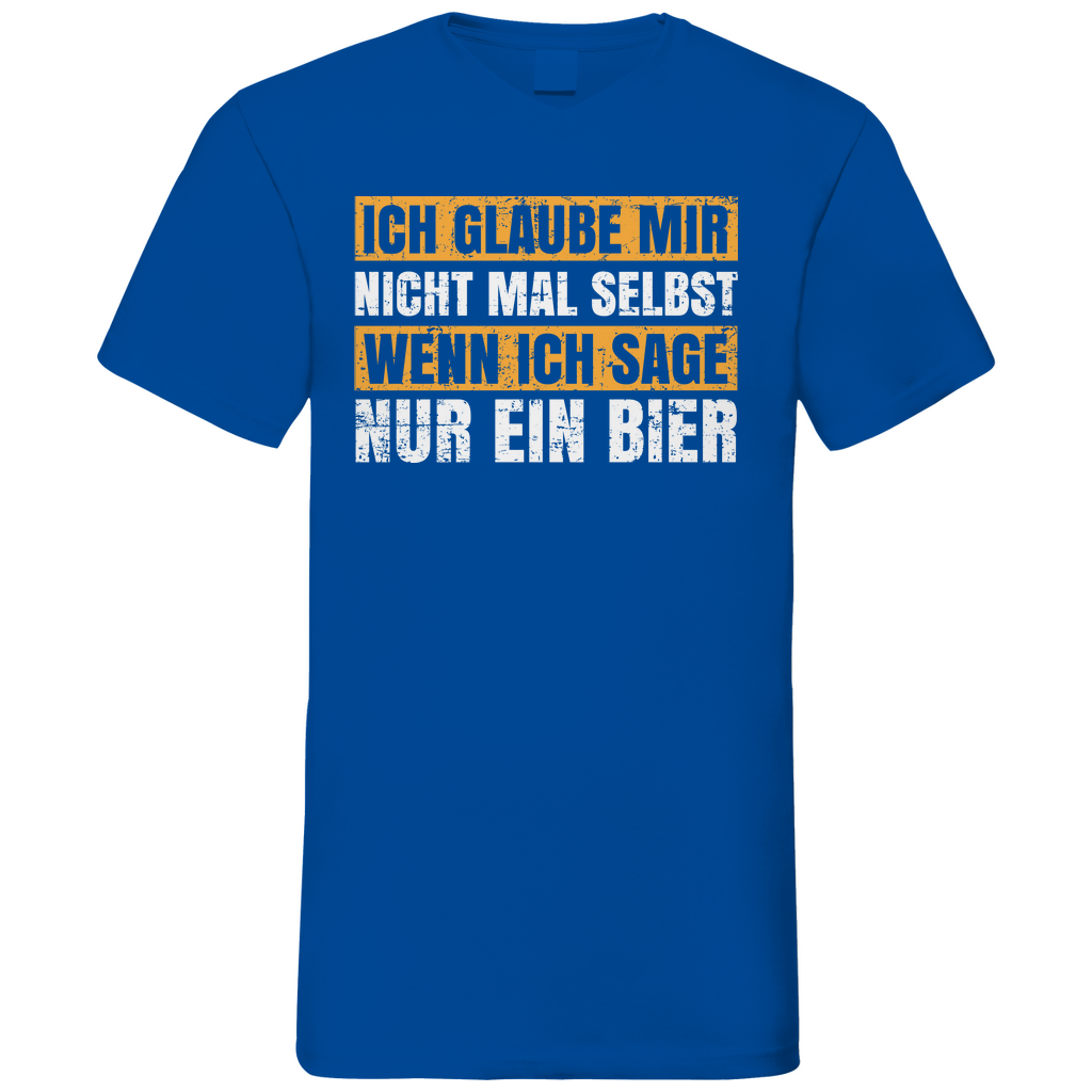 Ich glaube mir nicht mal selbst - Herren V-Neck Shirt Royal Blue