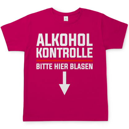Alkohol Kontrolle bitte hier Blasen - Herren Shirt Sorbet
