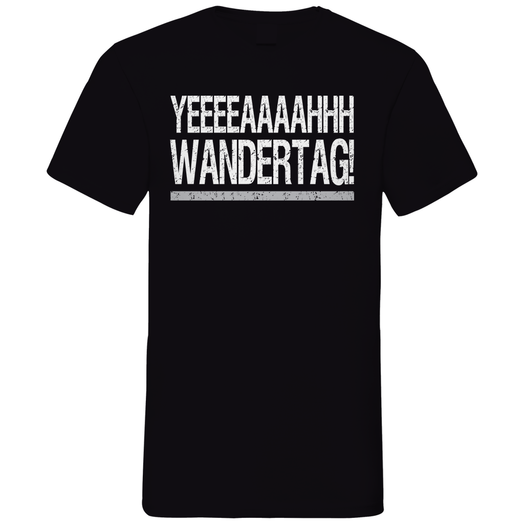 YEEEAH Wandertag! - Herren V-Neck Shirt Black