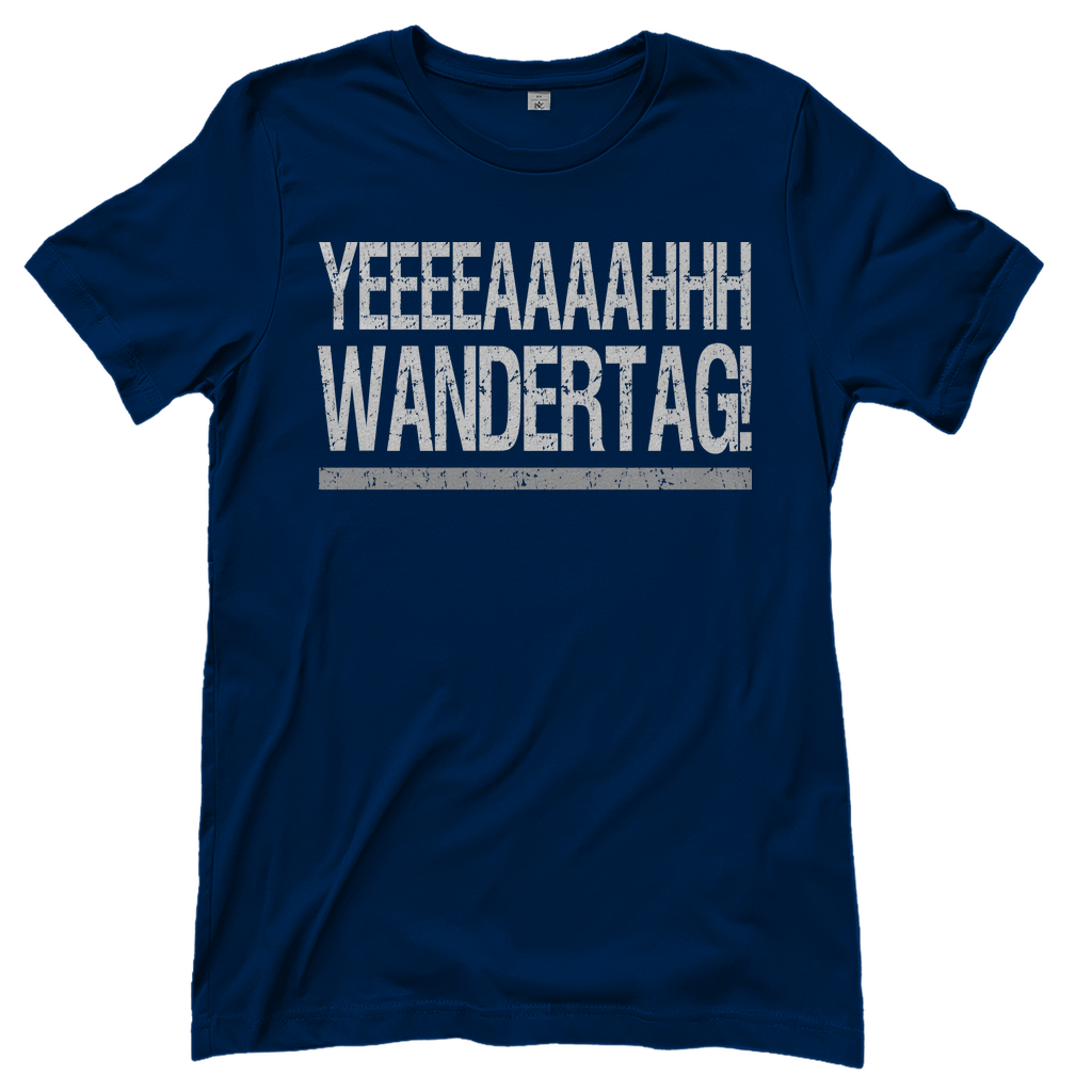 YEEEAH Wandertag! - Damenshirt Navy