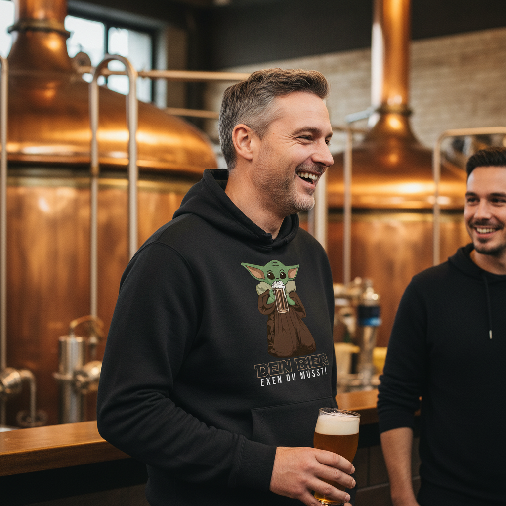 Dein Bier exen du musst Baby Yoda - Unisex Hoodie