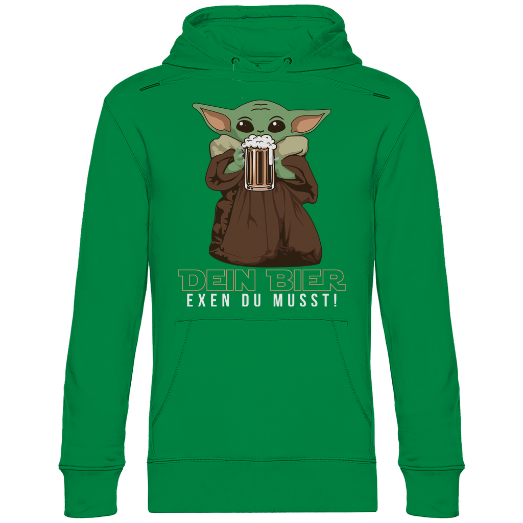 Dein Bier exen du musst Baby Yoda - Unisex Hoodie Kelly Green