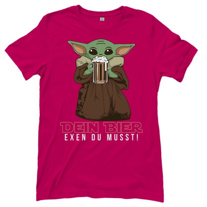 Dein Bier exen du musst Baby Yoda - Damenshirt Sorbet