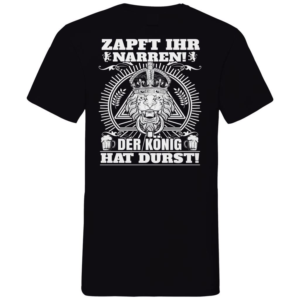 Zapft ihr Narren der König hat Durst - Herren V-Neck Shirt Black