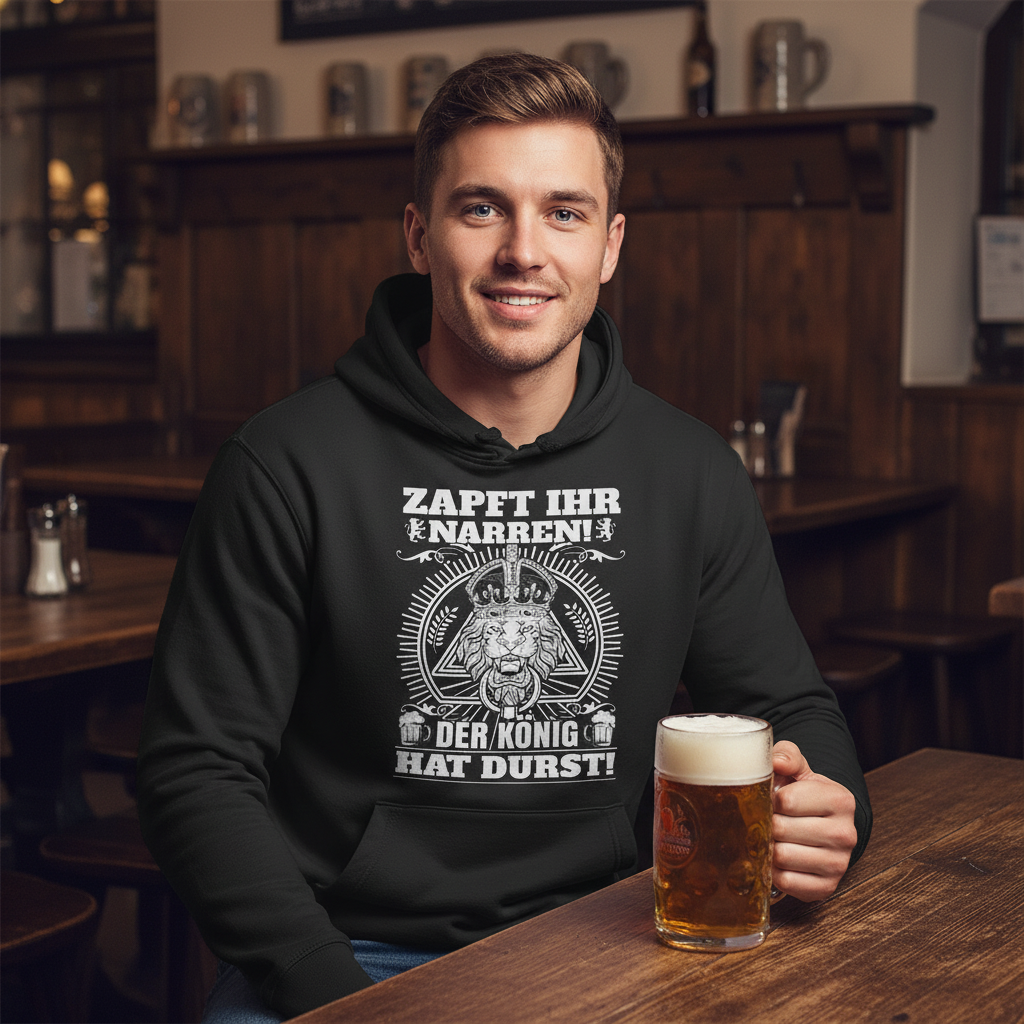 Zapft ihr Narren der König hat Durst - Unisex Hoodie