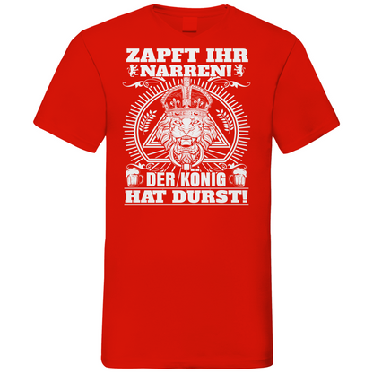 Zapft ihr Narren der König hat Durst - Herren V-Neck Shirt Red