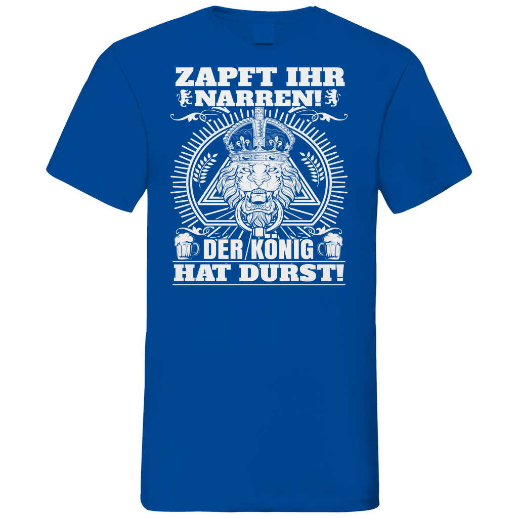 Zapft ihr Narren der König hat Durst - Herren V-Neck Shirt Royal Blue