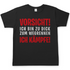Vorsicht ich bin zu dick zum wegrennen ich Kämpfe! - Herren Shirt Black