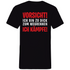 Vorsicht ich bin zu dick zum wegrennen ich Kämpfe! - Herren V-Neck Shirt Black