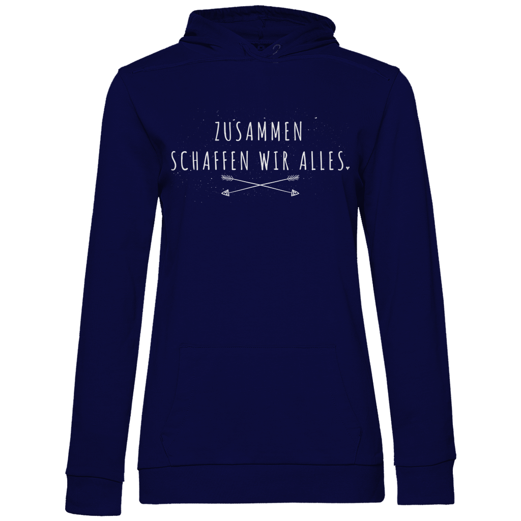 Zusammen schaffen wir alles - Damen Hoodie Navy Blue