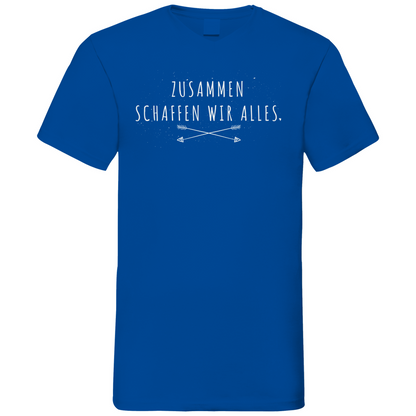 Zusammen schaffen wir alles - Herren V-Neck Shirt Royal Blue
