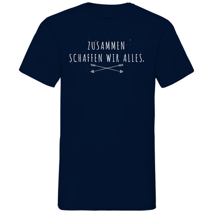 Zusammen schaffen wir alles - Herren V-Neck Shirt Navy