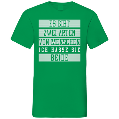 Es gibt zwei Arten von Menschen - Herren V-Neck Shirt Kelly Green