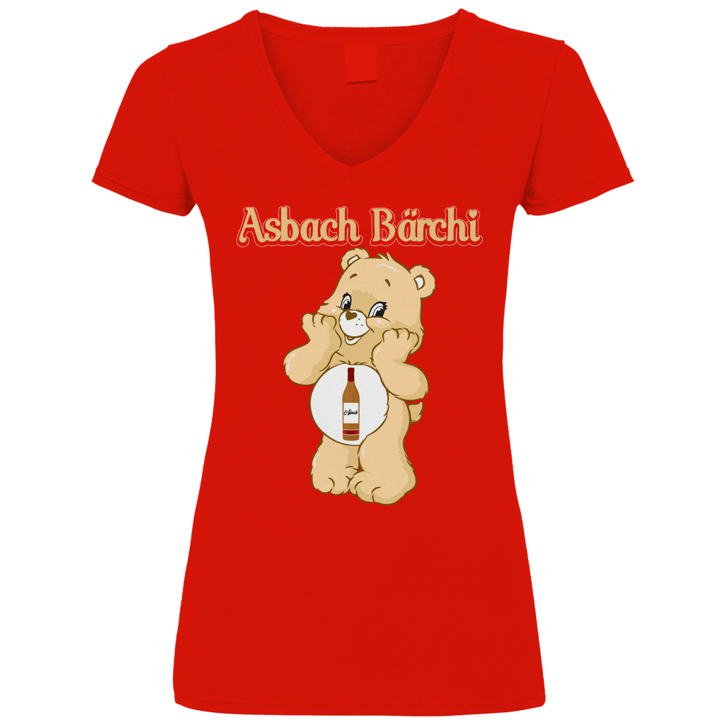 Asbach Bärchi - Glücksbärchi - V-Neck Damenshirt