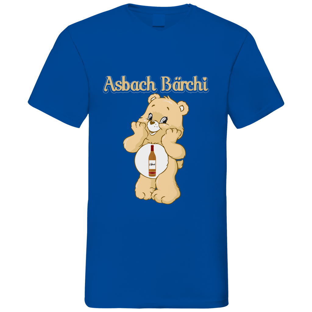 Asbach Bärchi - Glücksbärchi - Herren V-Neck Shirt Royal Blue