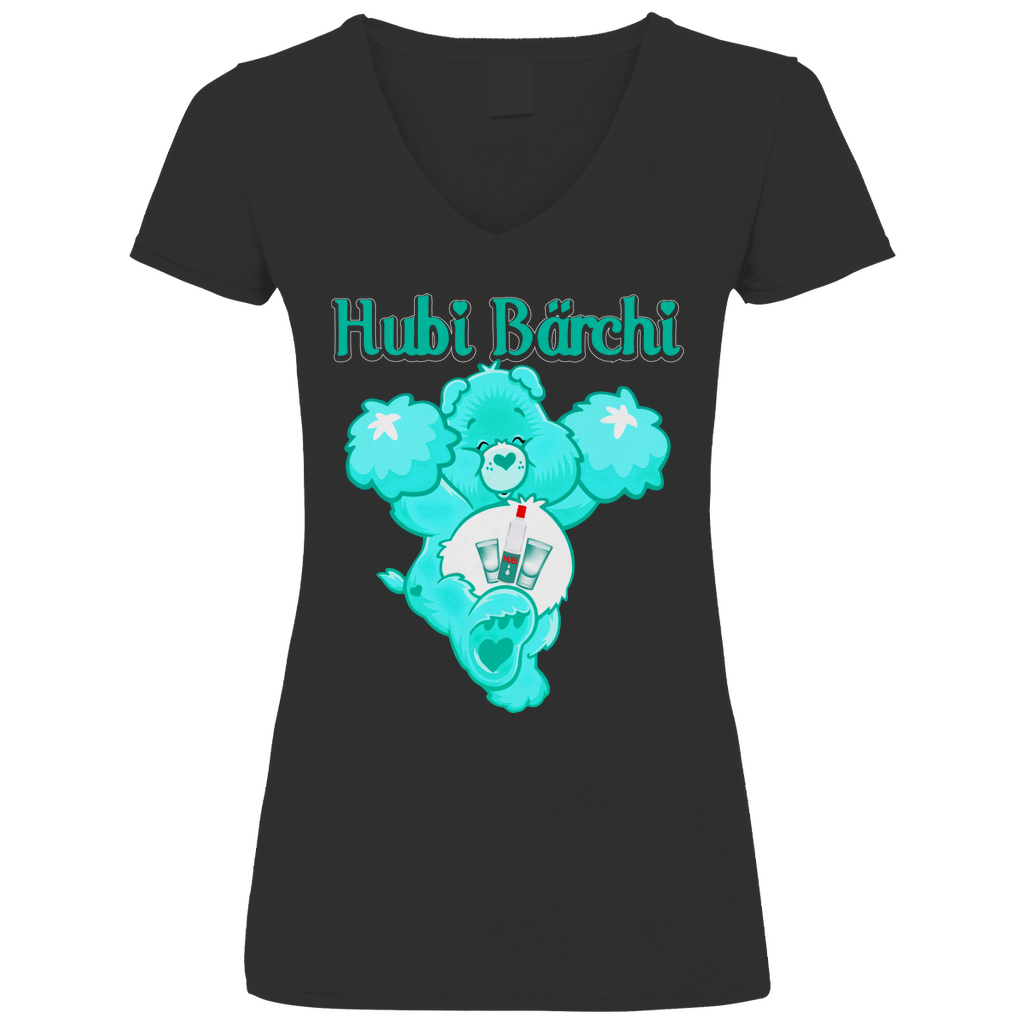 Hubi Bärchi - Glücksbärchi - V-Neck Damenshirt