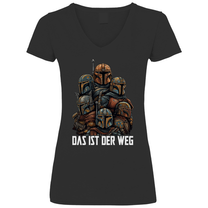 Das ist der Weg - Mandalorianer Gruppe - V-Neck Damenshirt Black