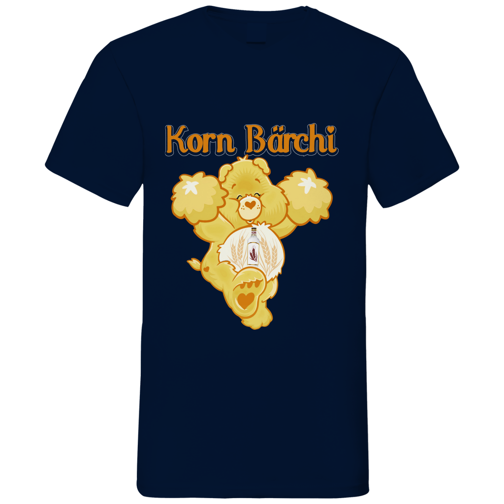 Korn Bärchi - Glücksbärchi - Herren V-Neck Shirt Navy