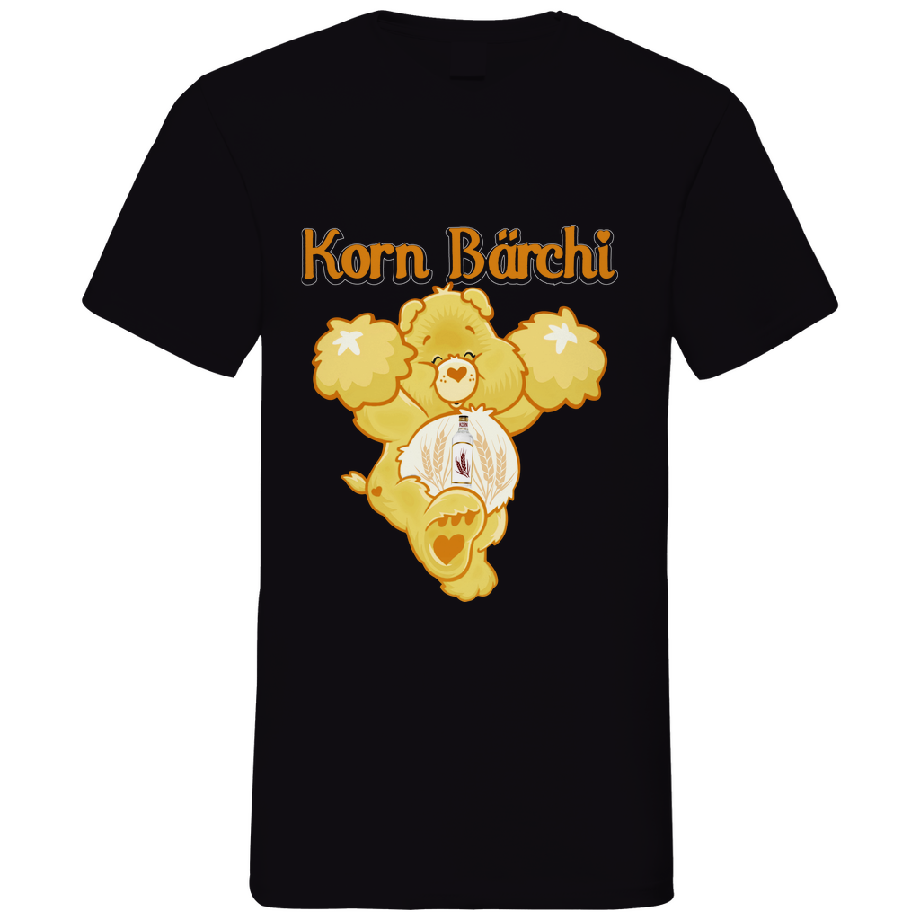 Korn Bärchi - Glücksbärchi - Herren V-Neck Shirt Black