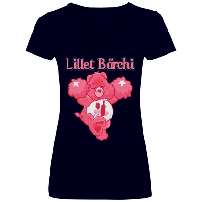 Lillet Bärchi - Glücksbärchi - V-Neck Damenshirt Deep Navy