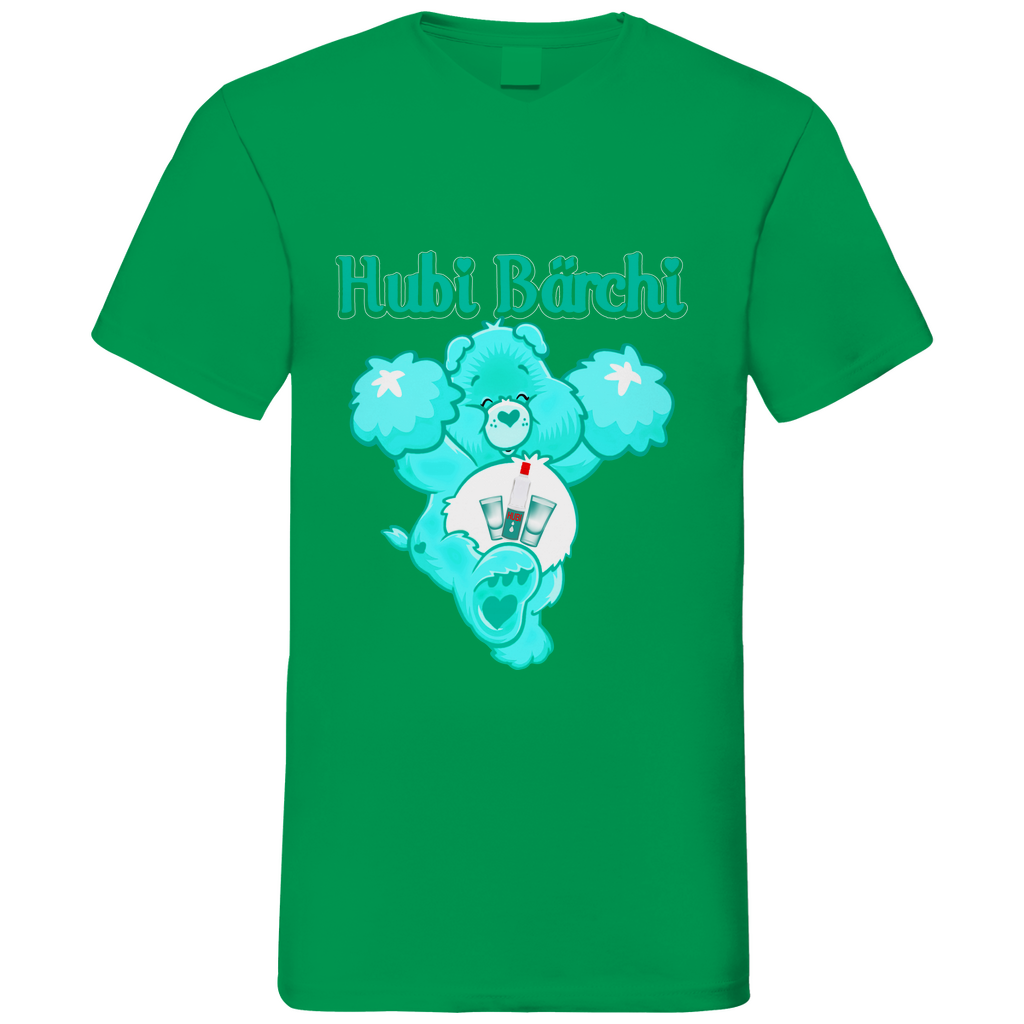 Hubi Bärchi - Glücksbärchi - Herren V-Neck Shirt Kelly Green