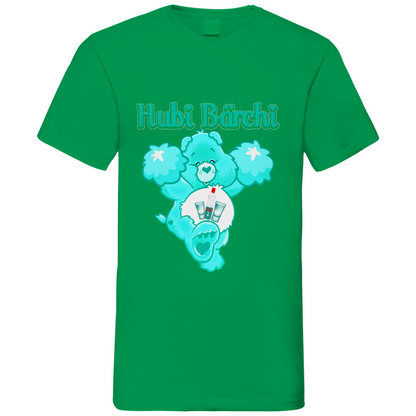 Hubi Bärchi - Glücksbärchi - Herren V-Neck Shirt Kelly Green